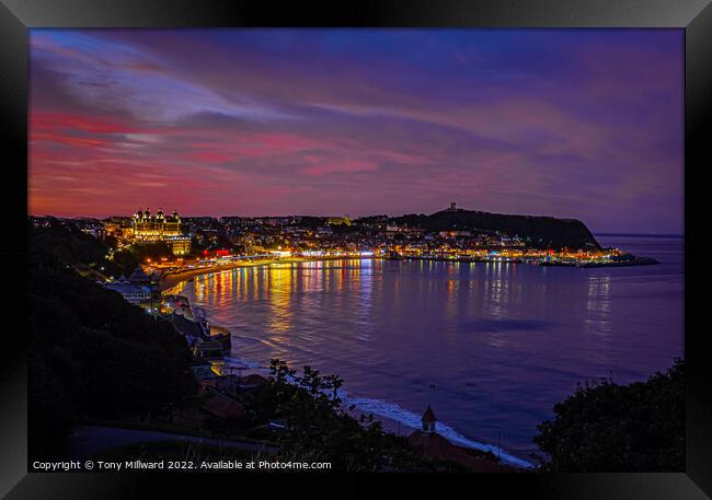 Scarborough Dusk Framed Print by Tony Millward