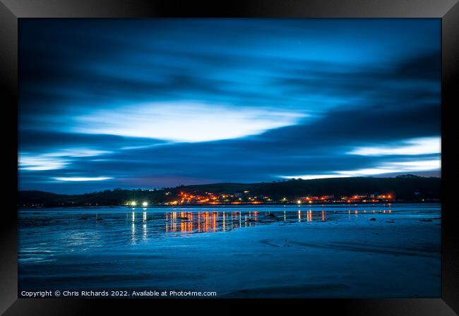 Dawn Over Ferryside Framed Print by Chris Richards