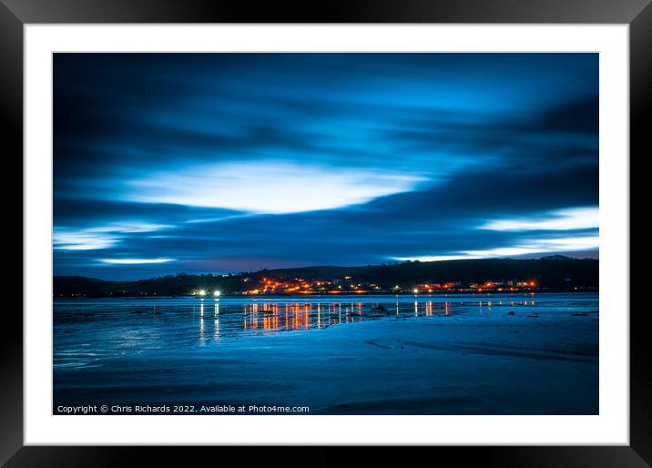 Dawn Over Ferryside Framed Mounted Print by Chris Richards