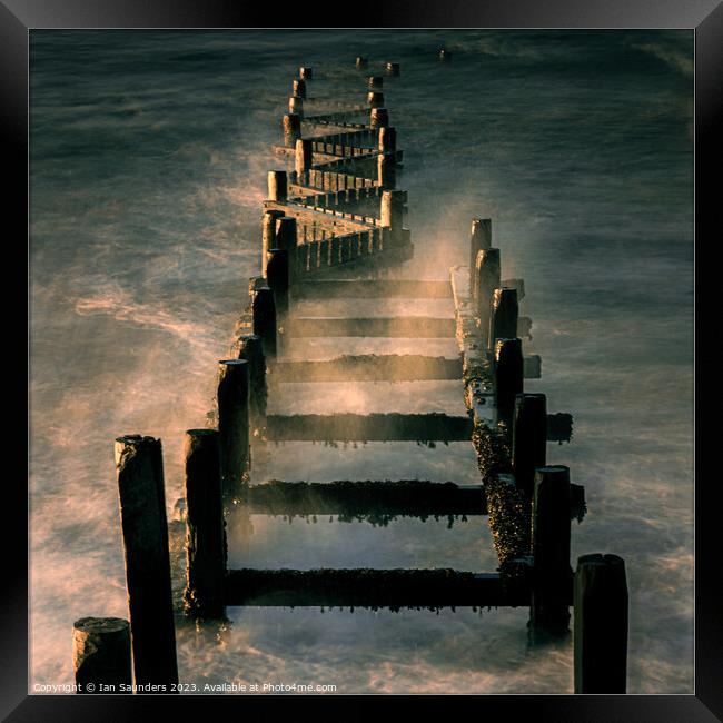 Sea Defences Framed Print by Ian Saunders
