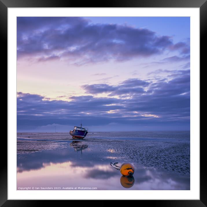 Buoy and Boat Framed Mounted Print by Ian Saunders