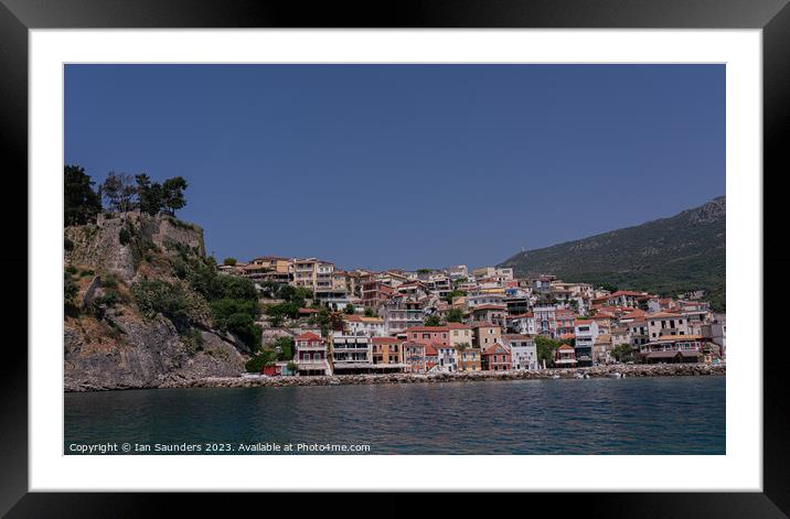 Sunny Parga Greece Framed Mounted Print by Ian Saunders