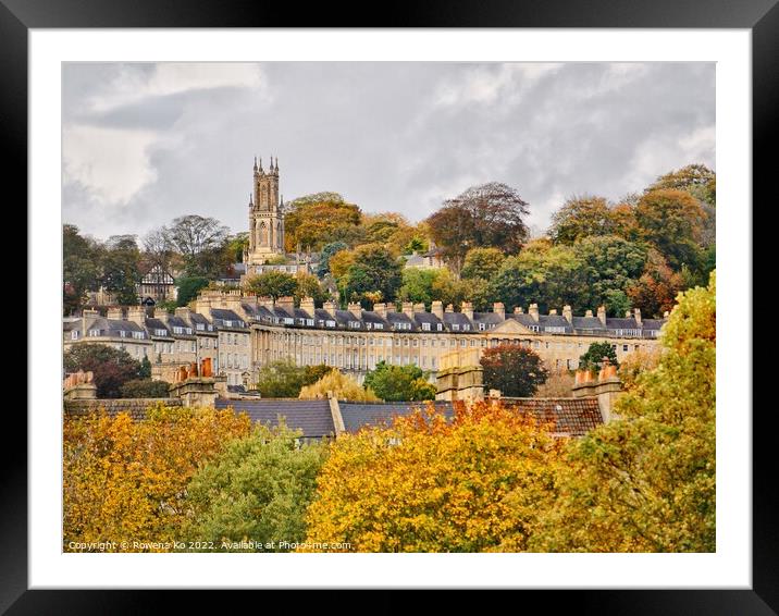 Bath city skyline in autumn  Framed Mounted Print by Rowena Ko
