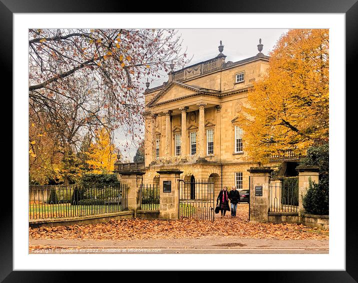 The Holburne Museum in autumn  Framed Mounted Print by Rowena Ko