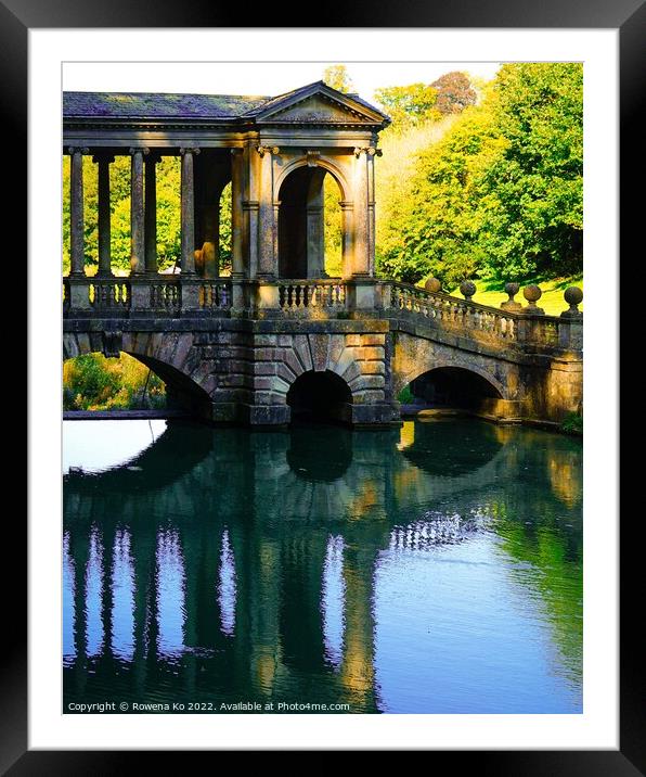 Reflection of Palladian Bridge Framed Mounted Print by Rowena Ko