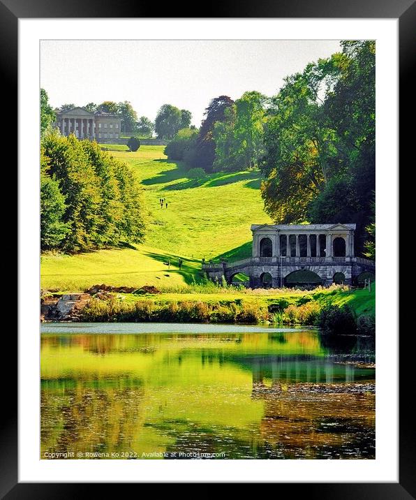 Summer view of Bath Prior Park Framed Mounted Print by Rowena Ko