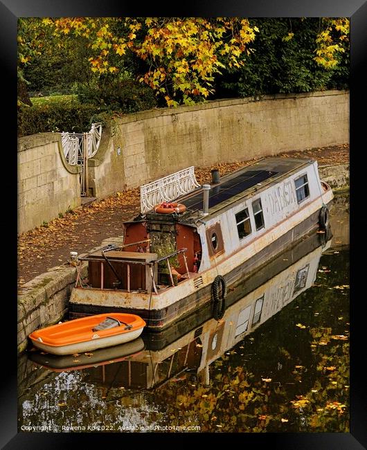 Autumn along the canal near the Sydney Garden in Bath  Framed Print by Rowena Ko