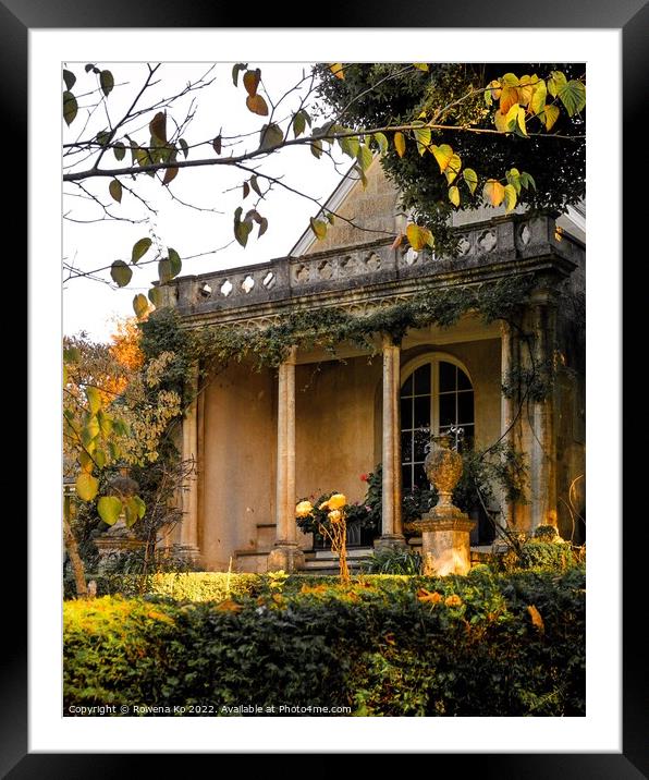 Secret garden in Bath  Framed Mounted Print by Rowena Ko