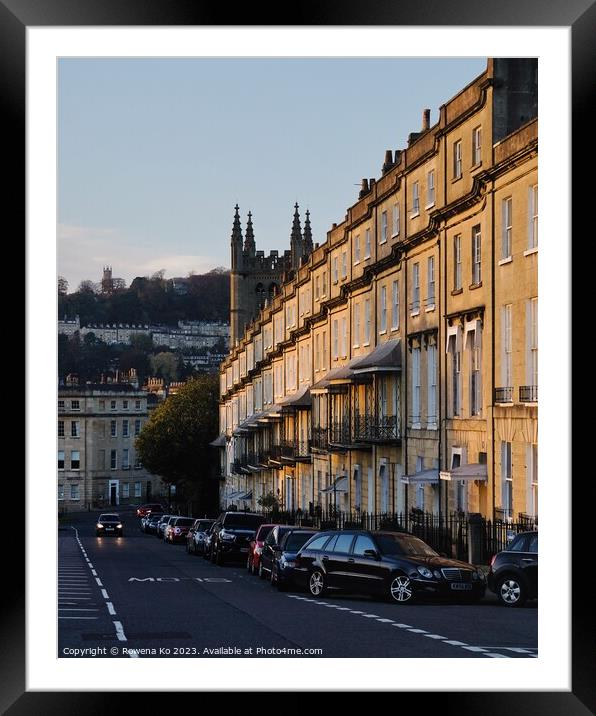 Bath Street View of Raby Place Framed Mounted Print by Rowena Ko