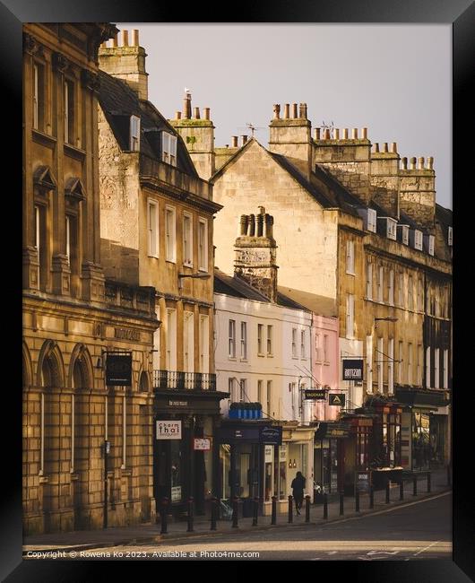 Bath Street View of George Street  Framed Print by Rowena Ko