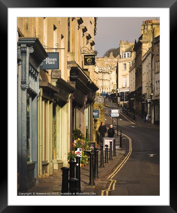 Bath Street View of Broad Street  Framed Mounted Print by Rowena Ko