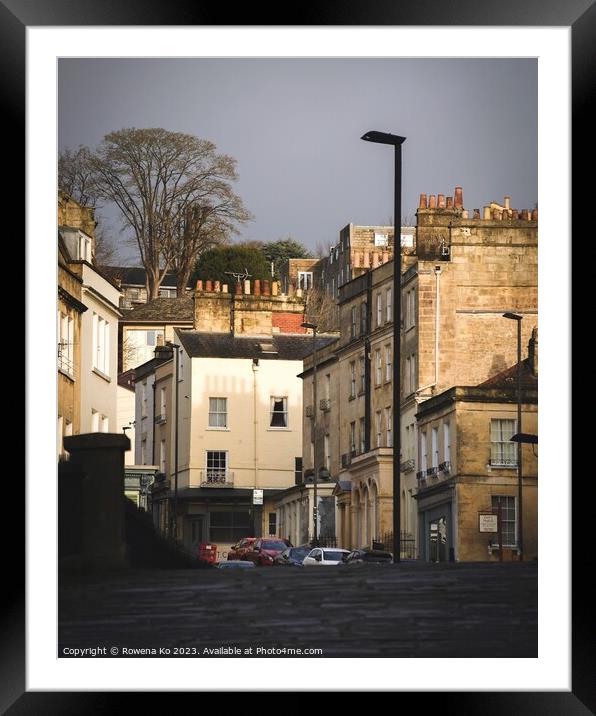 Bath Street View of Lansdown Road  Framed Mounted Print by Rowena Ko