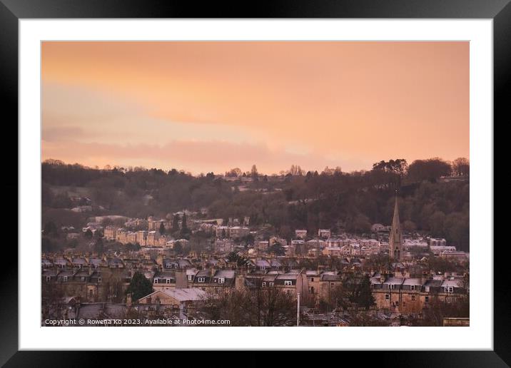 Bath urban landscape in sunrise  Framed Mounted Print by Rowena Ko