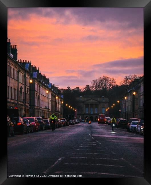 Sunrise at the Great Pulteney Street  Framed Print by Rowena Ko