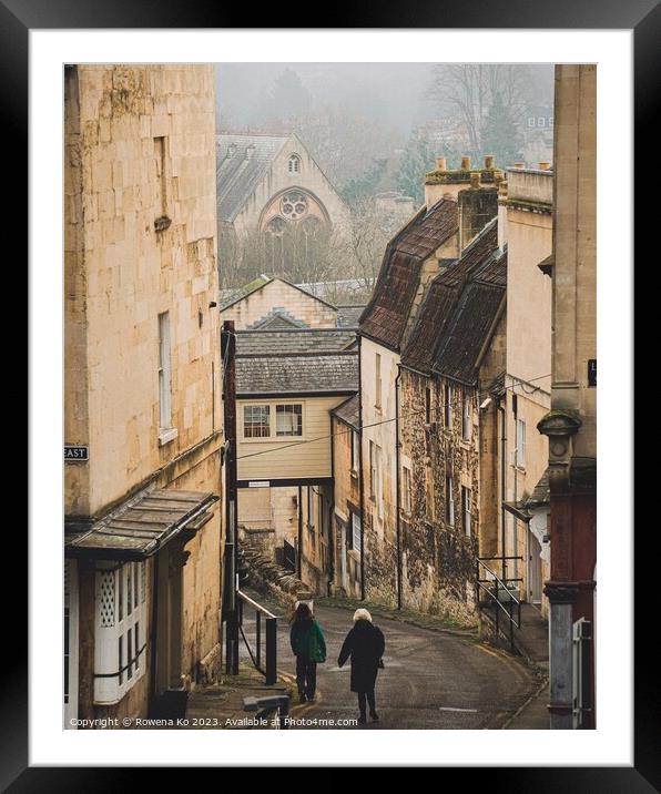 Walking through Nelson Place Framed Mounted Print by Rowena Ko