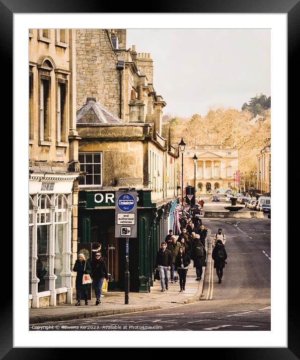 Pulteney Bridge and Holburne Museum Framed Mounted Print by Rowena Ko