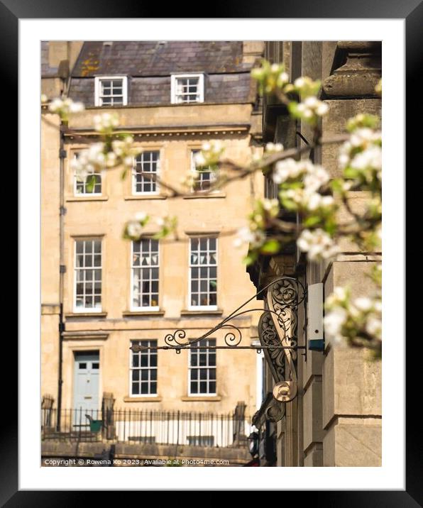 Walcot Place in a sunny day  Framed Mounted Print by Rowena Ko
