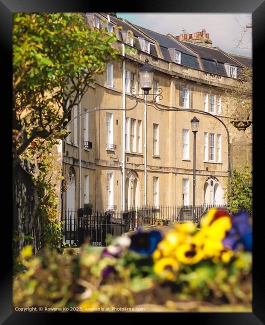 Widcombe Crescent in a Sunny Day  Framed Print by Rowena Ko