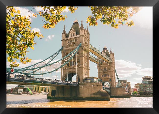 The Tower Bridge, London Framed Print by Rowena Ko