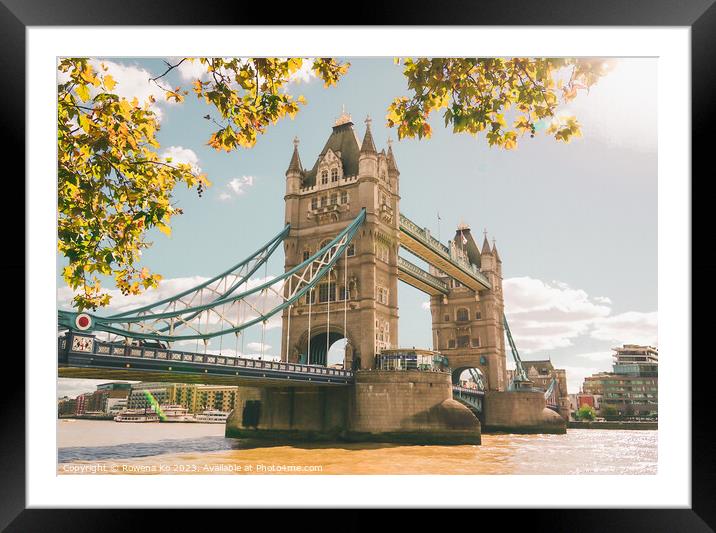 The Tower Bridge, London Framed Mounted Print by Rowena Ko