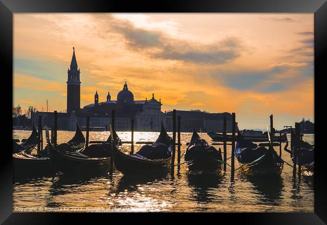 Sunrise in Venice  Framed Print by Rowena Ko