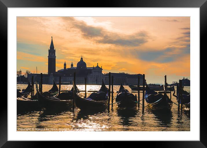 Sunrise in Venice  Framed Mounted Print by Rowena Ko