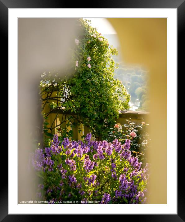 English Garden Oasis Framed Mounted Print by Rowena Ko