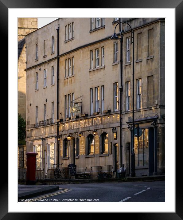 Summer evening view of Paragon, Bath Framed Mounted Print by Rowena Ko