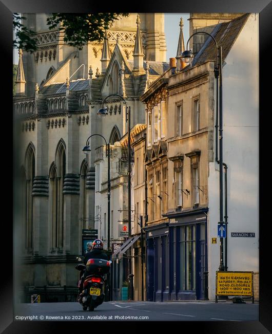 Morning view of Walcot Street, Bath Framed Print by Rowena Ko