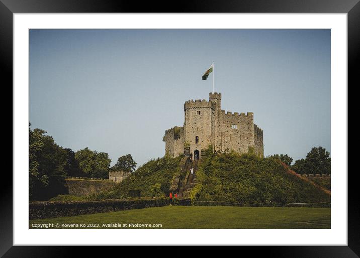 Cardiff Castle: A Verdant Royal Legacy Framed Mounted Print by Rowena Ko