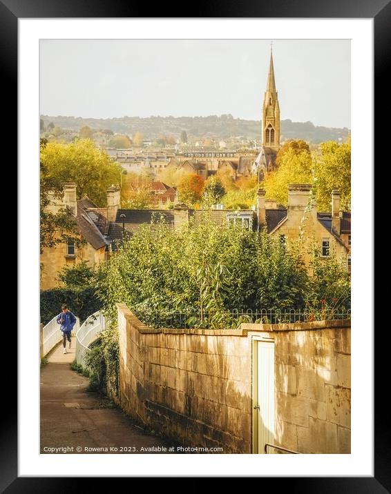 Fall mood photography of UK somerset cotswold city Bath in Golden Autumn  Framed Mounted Print by Rowena Ko