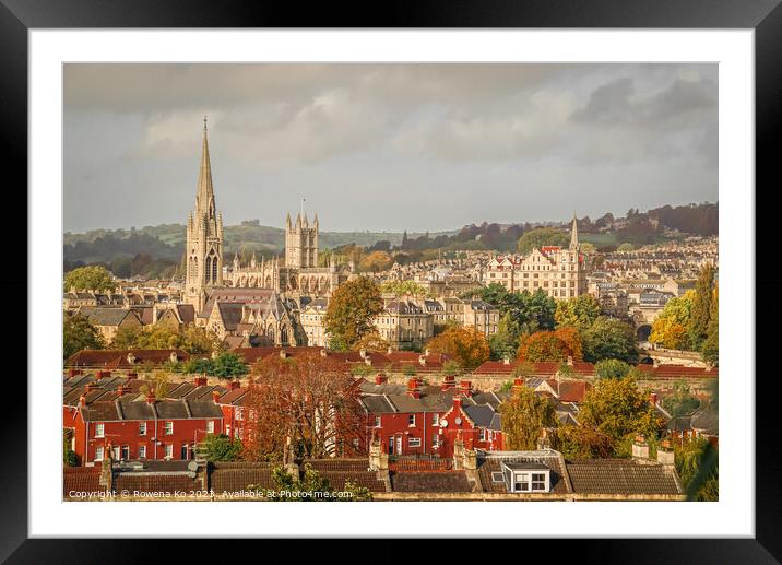 Fall mood photography of UK somerset cotswold city Bath in Golden Autumn  Framed Mounted Print by Rowena Ko