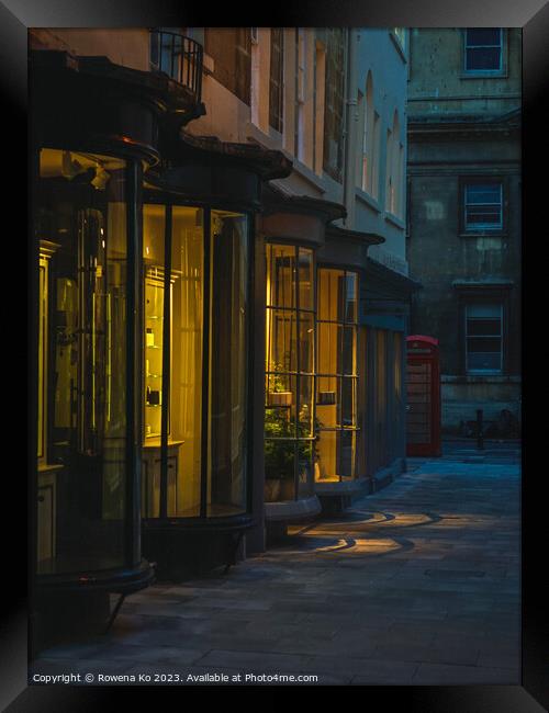 Lightened up Old Bond Street in early morning Bath  Framed Print by Rowena Ko