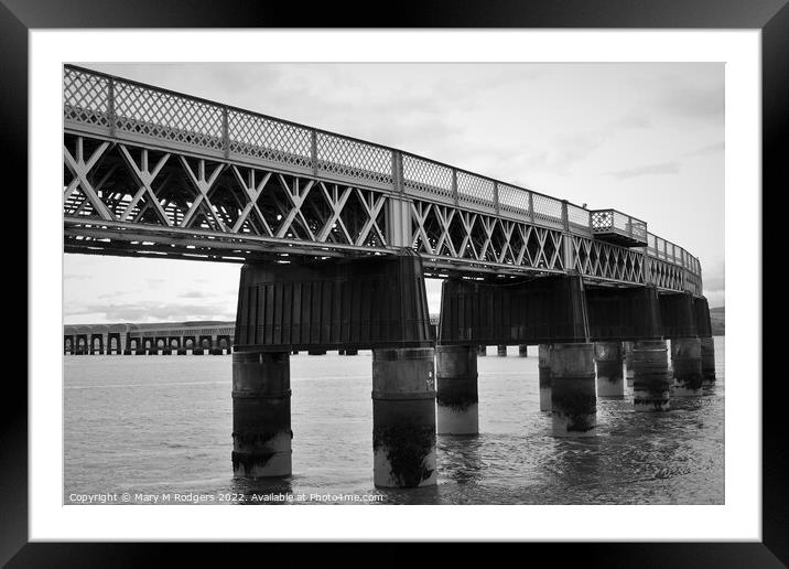 Tay Rail Bridge  Framed Mounted Print by Mary M Rodgers