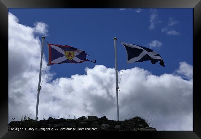 Saltires Flying High Framed Print by Mary M Rodgers