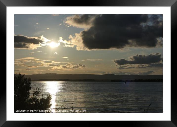 Sunset Loch Leven Framed Mounted Print by Mary M Rodgers