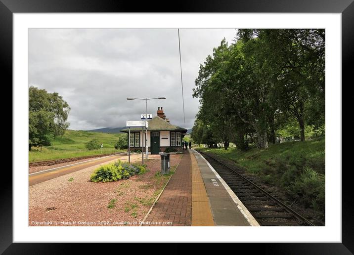 Rannoch Station Framed Mounted Print by Mary M Rodgers