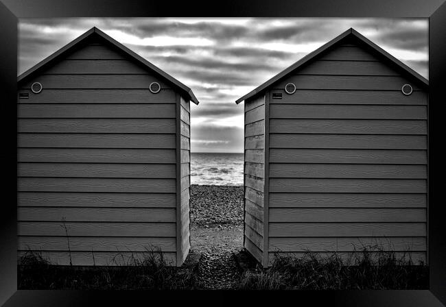 Beach Huts Framed Print by Anthony Clark