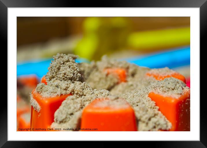 Sand Castles Framed Mounted Print by Anthony Clark