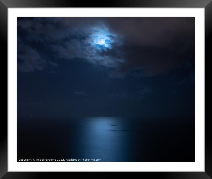 Dark Ocean  Framed Mounted Print by Angel Perdomo