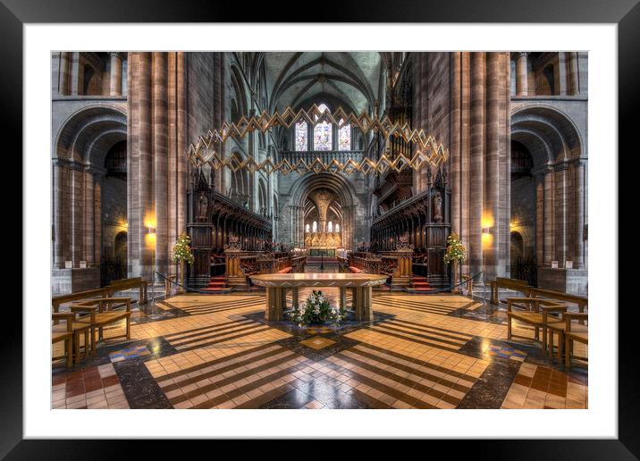 Hereford Cathedral Framed Mounted Print by Dave Urwin