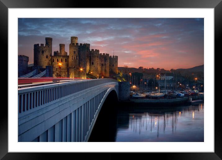 Conway Castle Sunset Framed Mounted Print by Dave Urwin