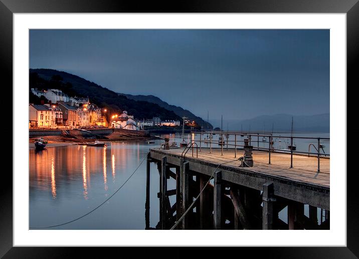 Night Falls at Aberdovey  Framed Mounted Print by Dave Urwin
