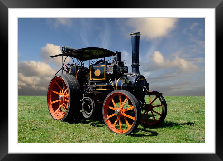 Vintage Steam Tractor Framed Mounted Print by Dave Urwin