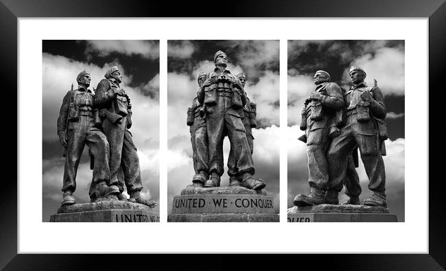 Commando Memorial Triptych (White) Framed Print by Dave Urwin