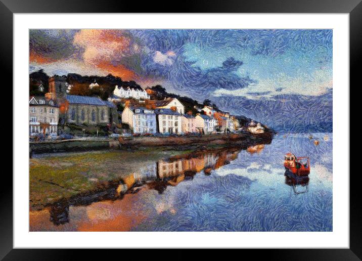 Aberdovey after Van Gogh Framed Mounted Print by Dave Urwin
