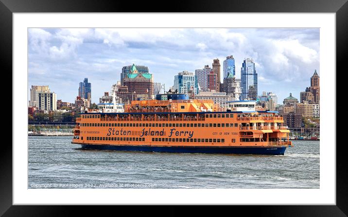 Staten Island Ferry Framed Mounted Print by Paul Hopes
