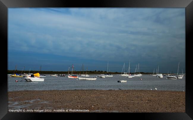 Parking at Brancaster Harbour Framed Print by Andy Rodger