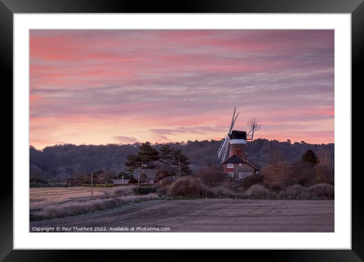 Weybourne Mill North Norfolk Framed Mounted Print by Paul Thetford