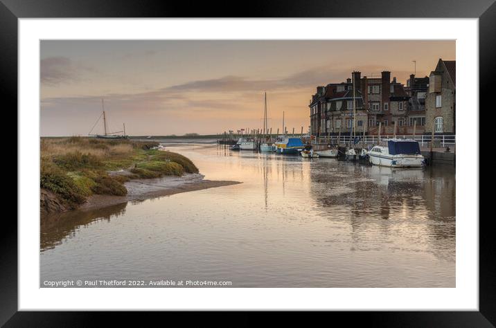 First light Blakeney Harbour Framed Mounted Print by Paul Thetford